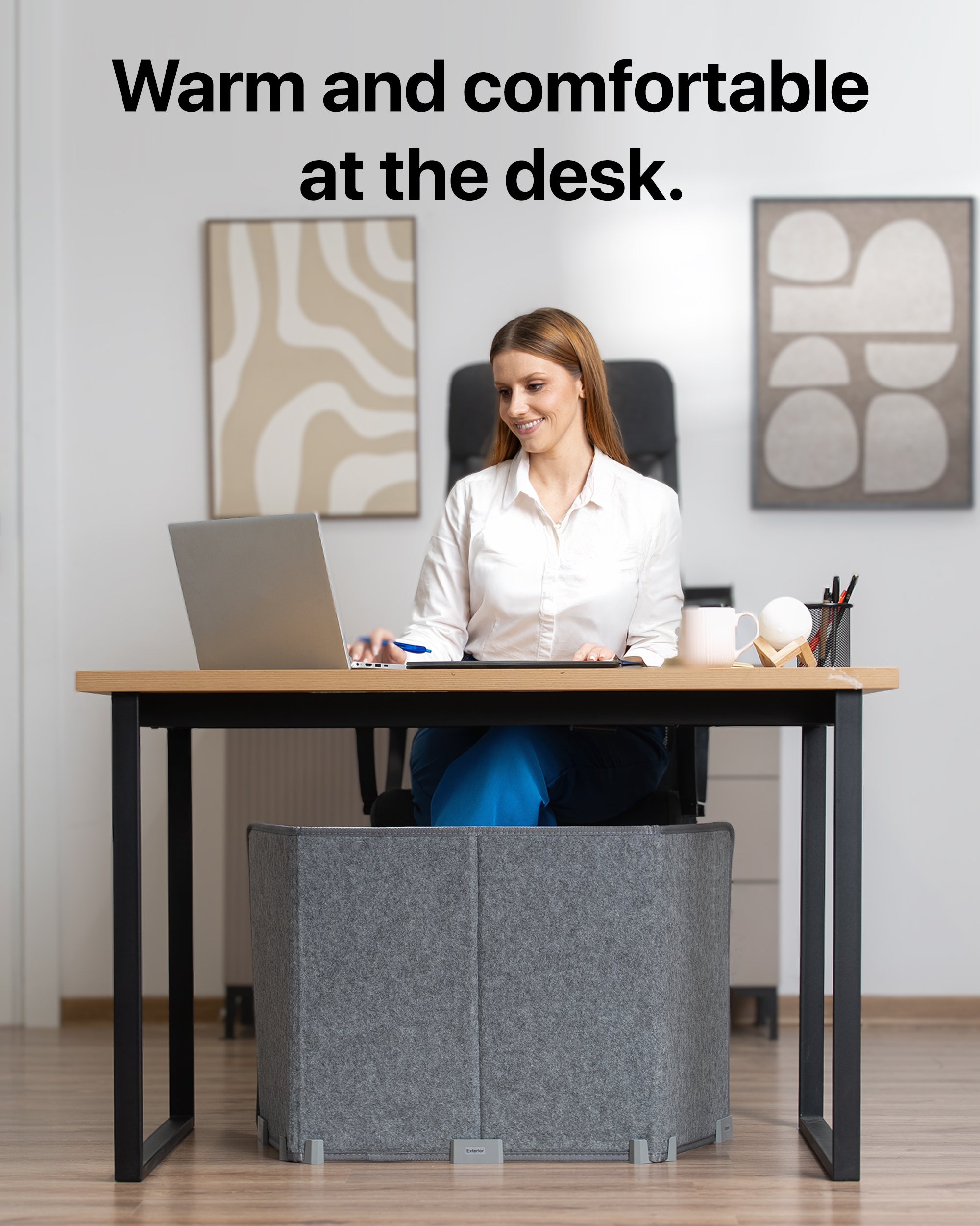 Whisper Heat - Under Desk Heater + Heated Floor Mat Bundle - Complete Personal Warmth Set