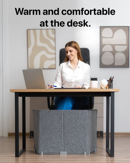 Whisper Heat - Under Desk Heater + Heated Floor Mat Bundle - Complete Personal Warmth Set