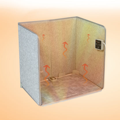 Whisper Heat - Under Desk Heater + Heated Floor Mat Bundle - Complete Personal Warmth Set