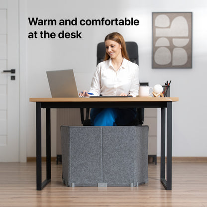 Whisper Heat - Under Desk Heater + Heated Floor Mat Bundle - Complete Personal Warmth Set