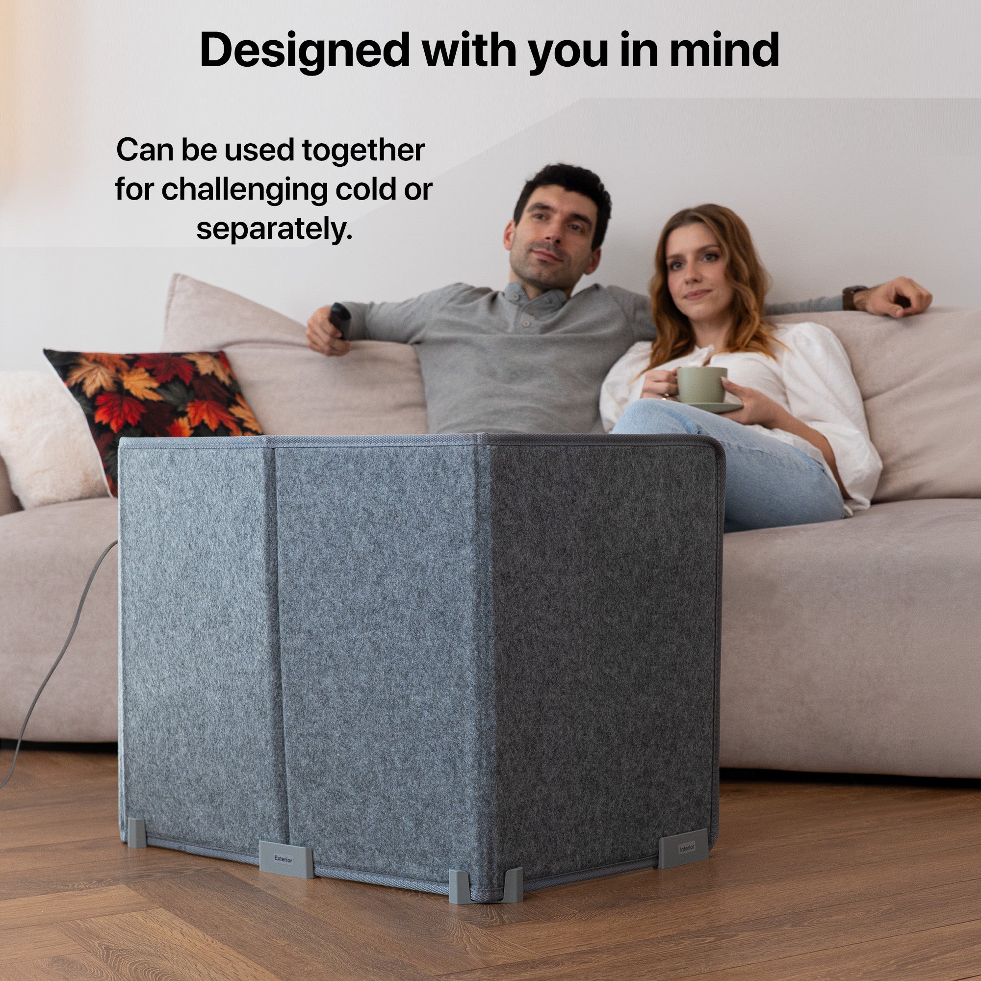 Whisper Heat - Under Desk Heater + Heated Floor Mat Bundle - Complete Personal Warmth Set