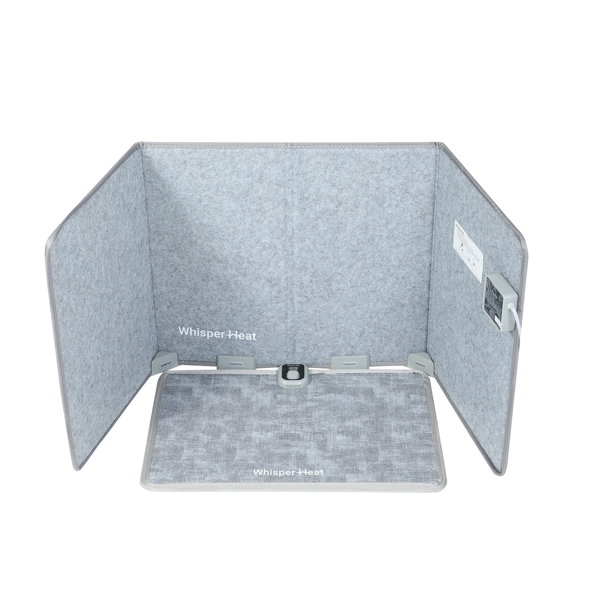 Complete Heat Set – Silent Under Desk & Floor Warmer – Personal Heater for Legs and Feet with Thermostat