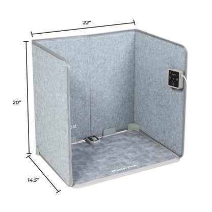 Whisper Heat - Under Desk Heater + Heated Floor Mat Bundle - Complete Personal Warmth Set